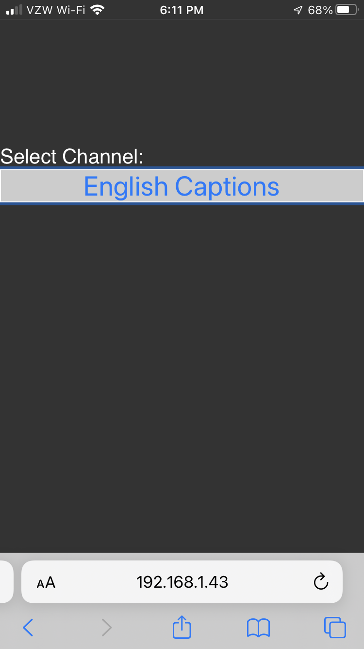 patron figure 1: language picker menu on a smart phone